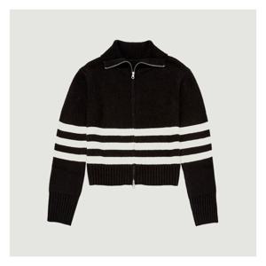 [행텐][행텐]여성 스트라이프 투웨이 크롭 니트 집업-SE21210460