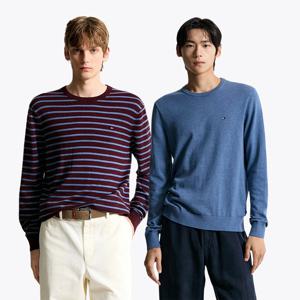 [공식][타미힐피거] 에센셜 코튼 크루넥 스웨터 2종 택1 (T12F7KPO140MT1)