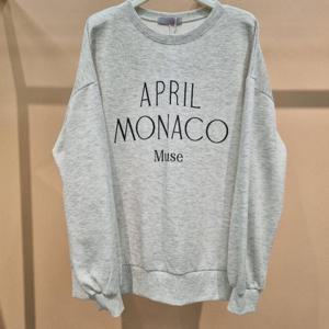 라티움 HC34 국내생산 뒷중앙 밑단트임  맨투맨 오버핏  가을티셔츠 T2533Ts11