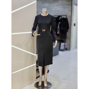 [미니멈]MARIO울 라운드 넥 H 라인 원피스 MYAAWO1220