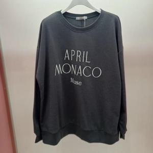 Latium HC06 국내생산 엉덩이길이 모나코 뒤트임 라운드 긴팔 맨투맨 면티 T2533ts11DG