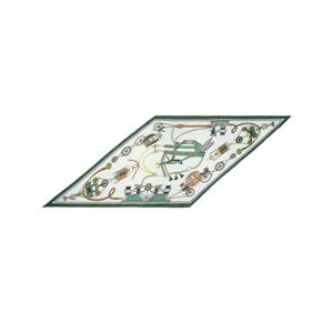 [루이까또즈(스카프)]퐁텐블로 마름모 실크 스카프 그린 2ESD953GR