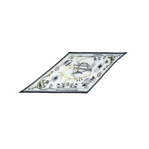 [루이까또즈(스카프)]퐁텐블로 마름모 실크 스카프 블랙 2ESD953BL