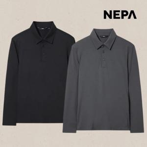 네파 남성 베이직 긴팔 폴로 티셔츠 골프 아웃도어 로고티 7L55233