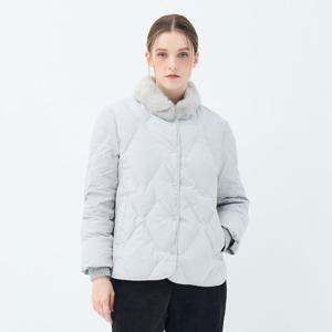 밍크퍼 칼라 루 다운 재킷 (UFKWJA4A3T-L/GREY)