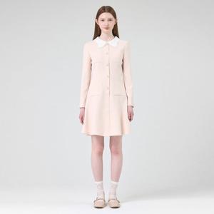 [케네스 레이디]레이스 카라 포켓 플레어 원피스 (EWOPNB09)