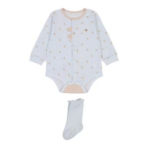 [에뜨와]뉴트바디수트양말SET07S517[출산,신생아 백일선물,가을 우주복,남아바디수트]