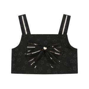 [프랜치캣] 블랙 꽃 자가드 뷔스티에 Q54DBB030