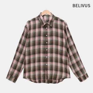 빌리버스 남성 체크남밤 간절기 루즈핏 캐주얼 셔츠 가을 남방 아우터 BRAT114