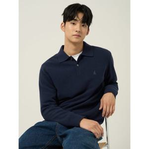 [빈폴멘] 울 베이직 칼라넥 니트  애쉬 (BC5951C024)