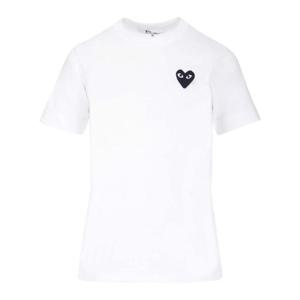꼼데가르송  T shirt with small black heart 반팔 티셔츠 FW25 AX T064 0512 5513545 White
