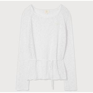 커버낫 W 크로셰 라운드넥 니트 B1 CO2502KT78 WH BL