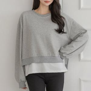 나야홍 / 빅사이즈 509 사이드트임레이어맨투맨 DYYV298