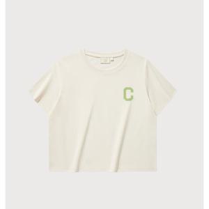 커버낫 W C로고 크롭 티셔츠 B1 CO2502STA2 IV BK