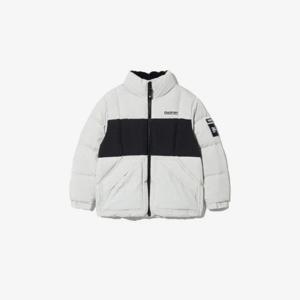 휠라키즈패딩 KQC FK2DJG4204X-LGY 로고 포인트 반넥 숏패딩