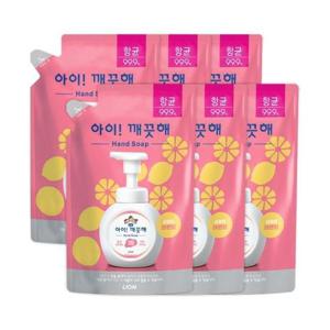 아이깨끗해 핸드워시 레몬향 450ml 리필 x 6개