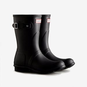 헌터 [WOMEN] 오리지날 숏 레인부츠 - 블랙 WFS1000RMABLK