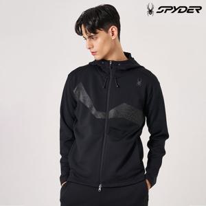 [스파이더] 남성 러닝 기모 후드 집업 SPKWCNFT231MBLK