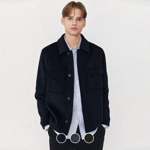 지오다노 075919 남자 울 캐시미어 포켓 셔켓 싱글 버튼 자켓 01075919