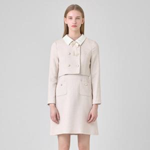 [케네스 레이디]배색카라 더블버튼 원피스 (EWOPNC02)