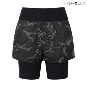 [하이드로겐] 여성 엑티브 2IN1 쇼츠 H21E3PS101_BK