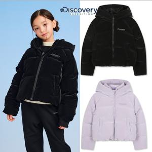디스커버리키즈 DKDJ55056 여아 엘리아 벨벳 다운 숏패딩