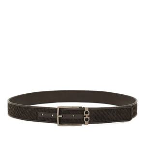 페라가모 스퀘어 버클 바스켓위브 이펙트 가죽 벨트 670575 078