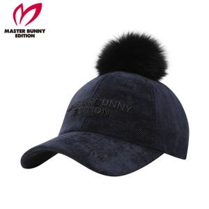 [마스터바니] 여성 비딩 로고 폼폼이 코듀로이 볼캡