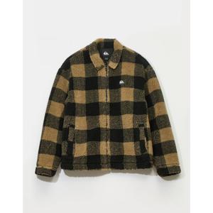 [보드라이더스]퀵실버 체크 패턴 플리스 자켓(QF31JK061BRN)