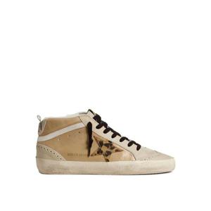 Golden Goose 레오파드 프린트 패널 하이탑 스니커즈 GWF00122F007314