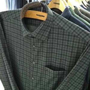 [레노마셔츠]일반핏/ 더블컬러 저지 체크 긴소매 셔츠 RPFSG1433