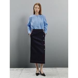 [아이잗컬렉션(피)]인디고 미디 데님 스커트 CRAA0SK121