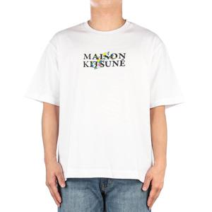 [메종키츠네] (LM00115KJ0119 WHITE) 남성 반팔 티셔츠