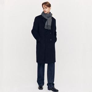 지오다노 075922 남성 겨울 레귤러핏 울 캐시미어 더블 코트 01075922