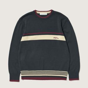 [플랙진]남성 라운드넥 카라 스트라이프 니트 (PWTH4NTL60M)