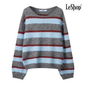 르샵  컬러 블록 라운드넥 니트 (BPAKP008A)