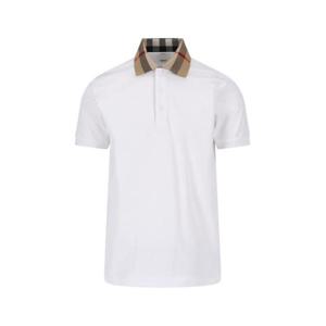 버버리 코튼 폴로 셔츠 8071621A1464 WHITE