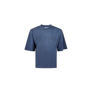 오프화이트 로고 프린트 반팔 티셔츠 OWAA124F25JER007 4D4DSPRAYDS TP956986316