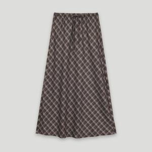 [코데즈컴바인]맥시 체크 밴딩스커트 CKD-SK001WA