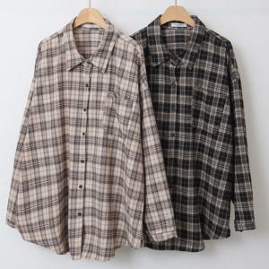 나야홍 / 빅사이즈셔츠 V509L510 클래식체크패턴롱남방 LY