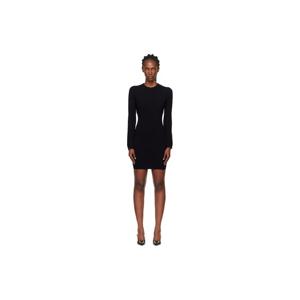 25 FW 발망 여성 블랙 모노그램 니트 미니 드레스 252251F052007