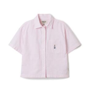 [후아유] 스티브 시어서커 크롭 셔츠(셋업)   WHYWF2512F