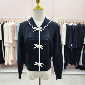 [샤틴]물결카라 리본장식 니트S244K973A11_JK