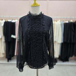 [샤틴]러플프릴 시스루소매 도트 블라우스S251M252A_JK