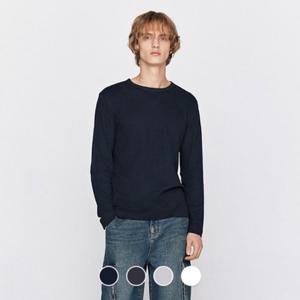 [지오다노]남성 라운드넥 베이직 기모 티셔츠 025950/0125950