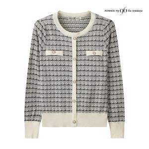 [나인식스뉴욕] 오피스룩 페이크 진주 버튼 니트 (NPAKP005M0)