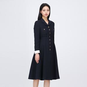 [케네스 레이디]골드버튼 트위드 롱원피스(EWOPOL05)