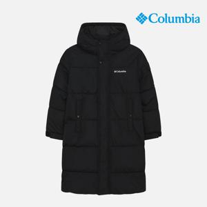 [컬럼비아]키즈 후드 롱패딩 자켓_블랙 (C64-YKD341)