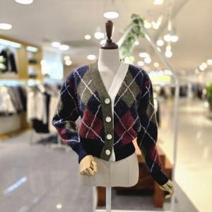 [멜로디가든]M25WAC122_투배색아가일 가디건