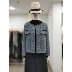 SI 세이브존04 헤링본 패턴 배색 가디건 SJC1129210BKP